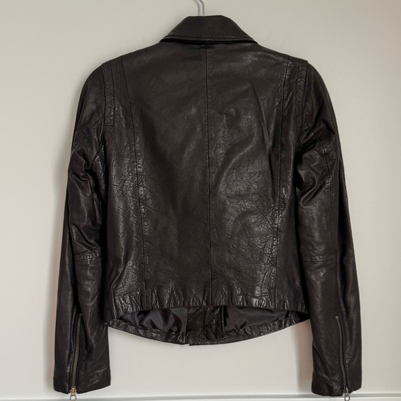 Madewell Washed Leather Motorcycle Jacket: Brass Hardware Edition - Picture 9 of 16